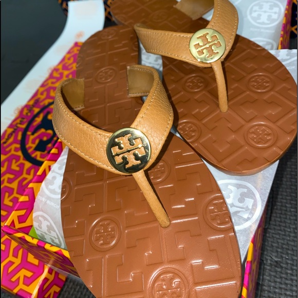 NIB Tory Burch THORA Thumbled Sandals - Picture 5 of 14